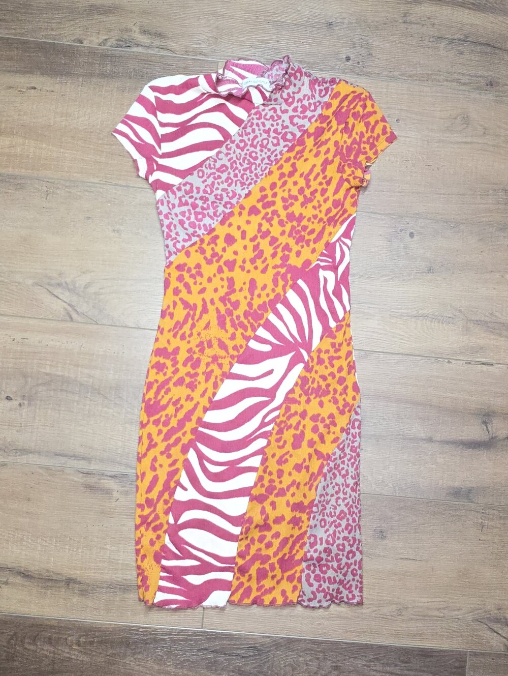 Urban Outfitters Mixed Animal Print Midi Dress XS Y2K